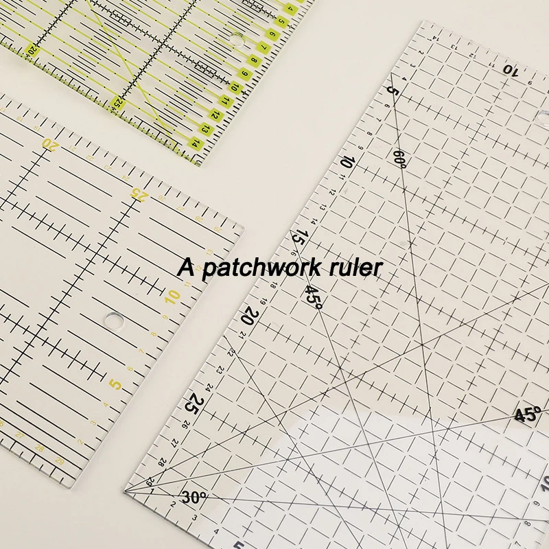 Quilting template Acrylic quilting ruler for cutting fabric paper DIY hand stitching cutting cushion ruler sewing and crafts