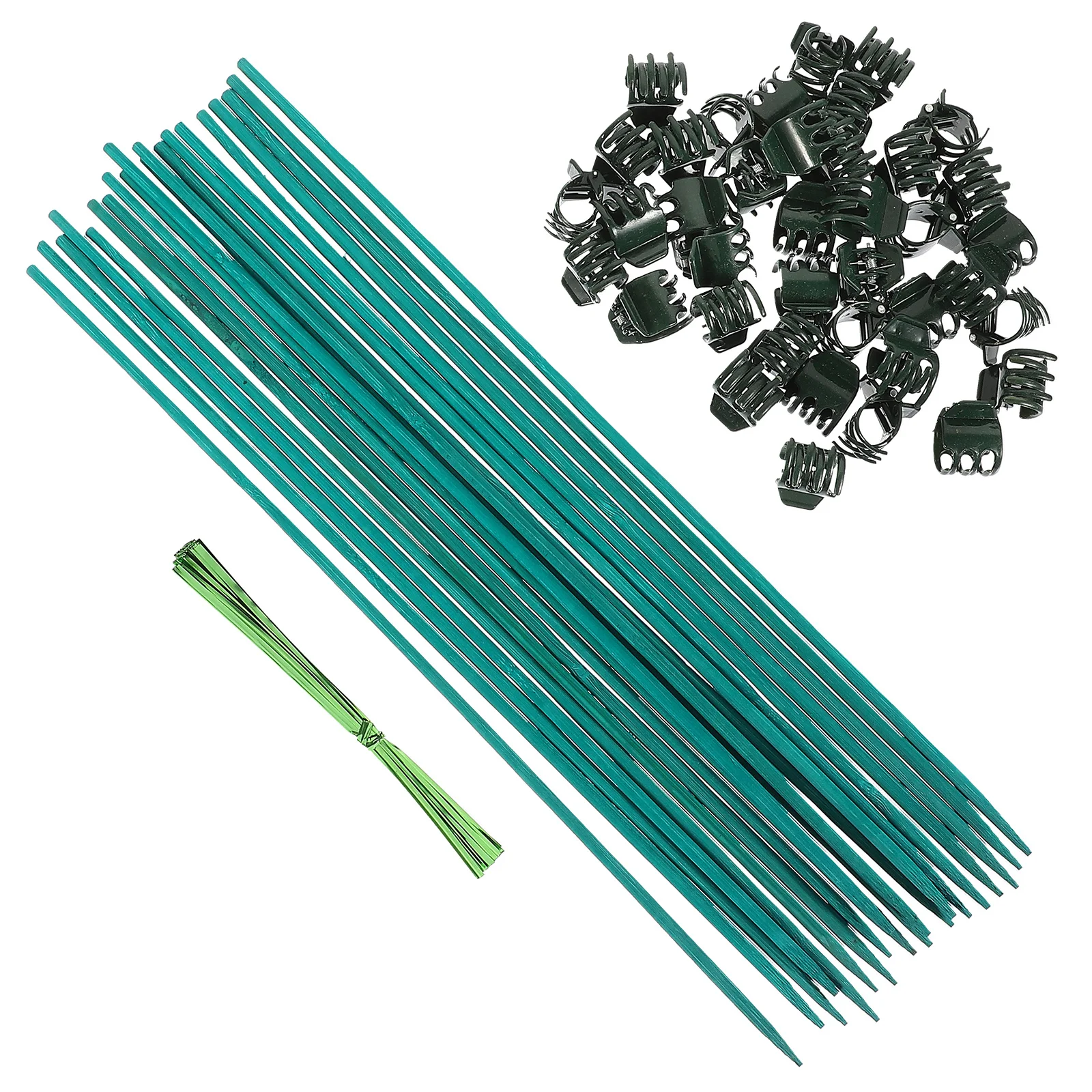 

1 Set Plant Support Stakes Kit Bamboo Plastic Metal Flower Arrangement Sticks For Stem Plants Garden Supplies Indoor Outdoor