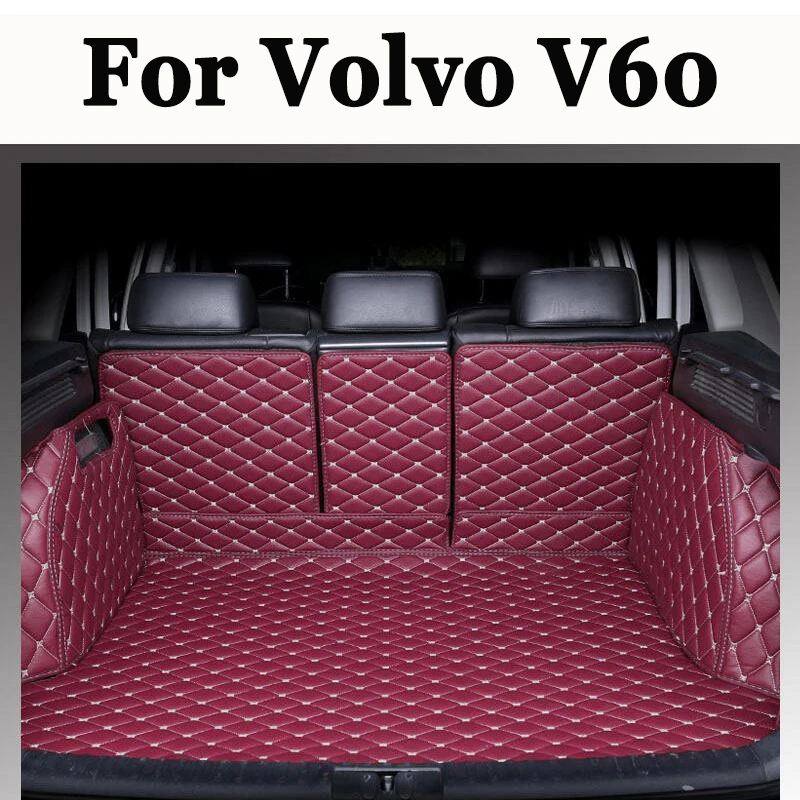 Car Floor Mats For Volvo V60 2011-2024 12 13 14 15 16 17 18 19 20 21 22 23 Full Coverage Car trunk mat interior Accessories