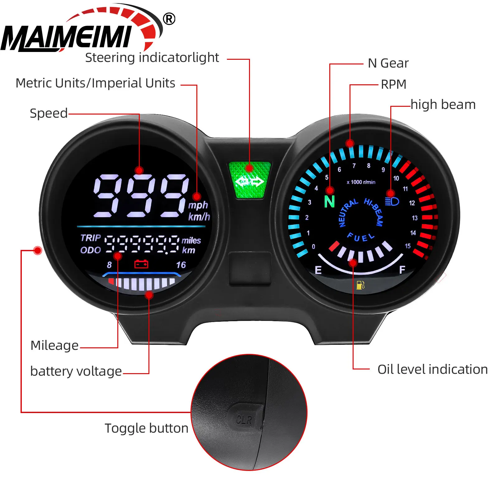ブラジル向け-titan-ホンダ-cg150-2004-2009-fan150-最新デジタルled電子式バイクメーター-スピードメーター-ゲージ