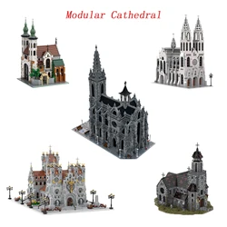 Modular Medieval Church Winter Style Cathedral Andrew's Church Building Block Toys Set for Adults and Kids Christmas Gifts