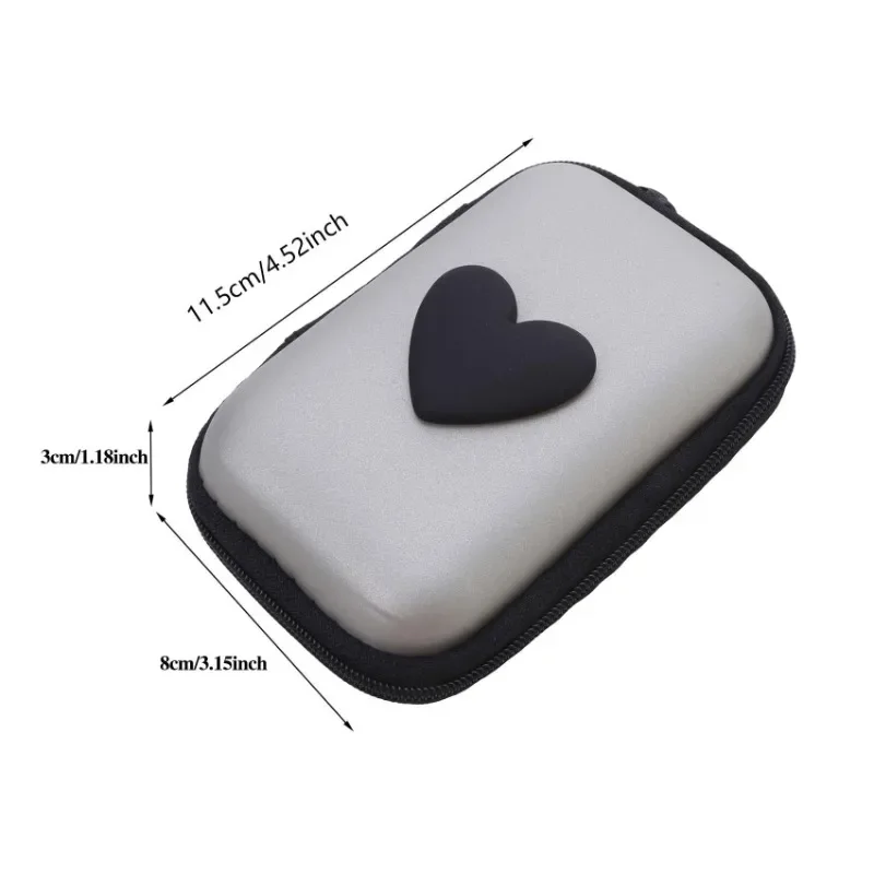 Cute Headphone Data Cable Storage Bags Charger Power Bank Rectangular Box Zipper Bag Pocket Pouch