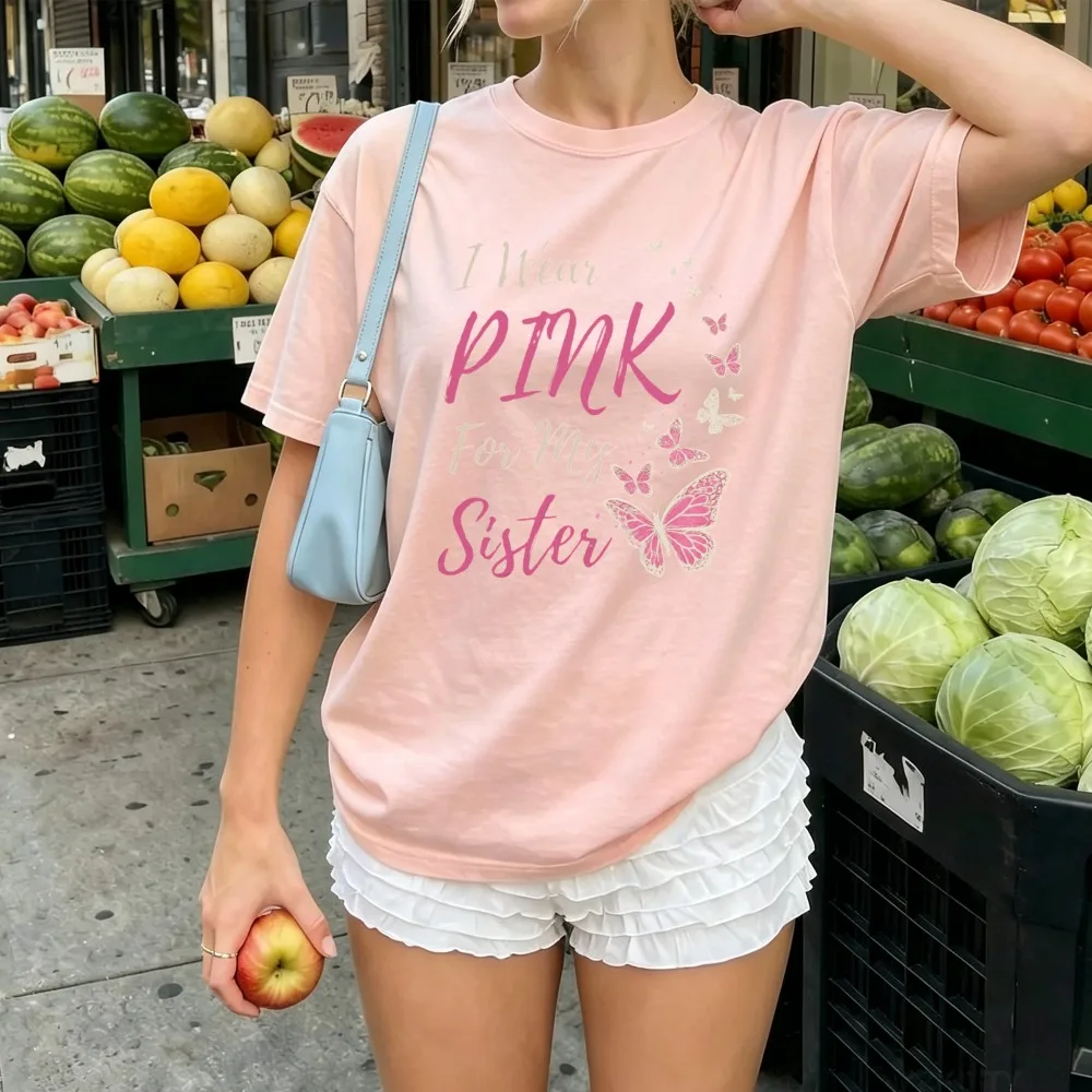 Women Support The Fighters Admire Survivors Pink Ribbon T Shirt Breast Cancer Awareness Short Sleeve Casual Cotton Graphic Tops
