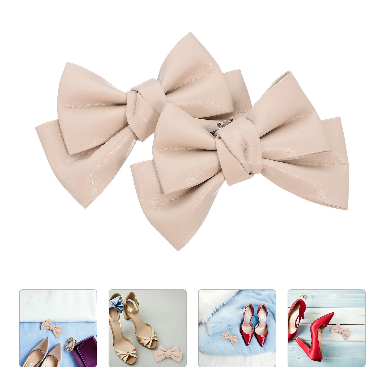 

1 Pair Detachable Bowknot Shoe Clips Elegant Buckles Clip-On Bows For Heels Women Party Wedding Daily Wear Shoe Accessories