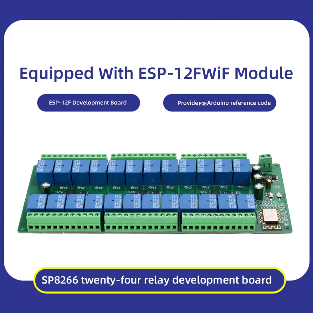 ESP8266 WIFI 24 Way Relay Module 24 Channel Switch Controller Board ESP-12F Development Board For Smart Home APP Remote Control