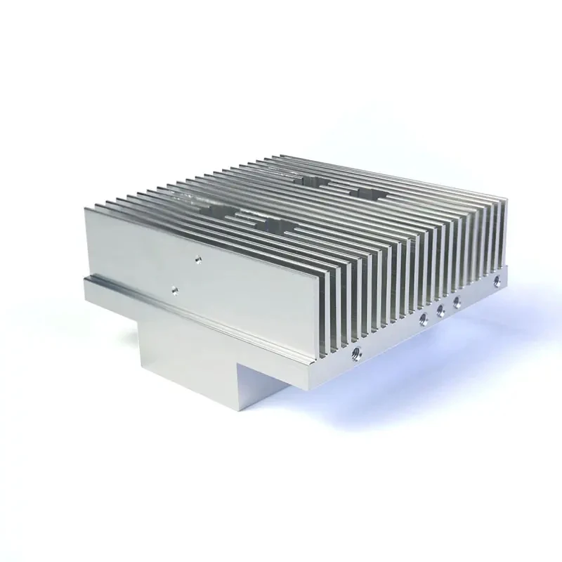 Custom CNC Machined Aluminum High-density Finned Aluminum Heat Sink CNC Milling Machining Parts