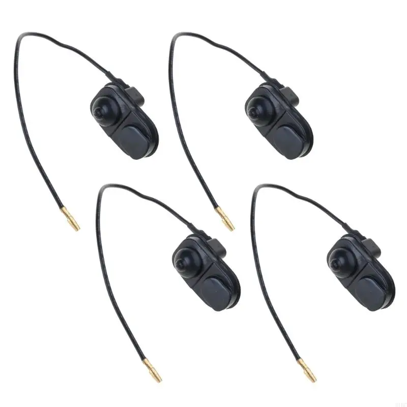 

652F Pack of 4 Easy to Use Lamp Switches Button Multifunctional Door Light Button Easy Installation Light Switchs