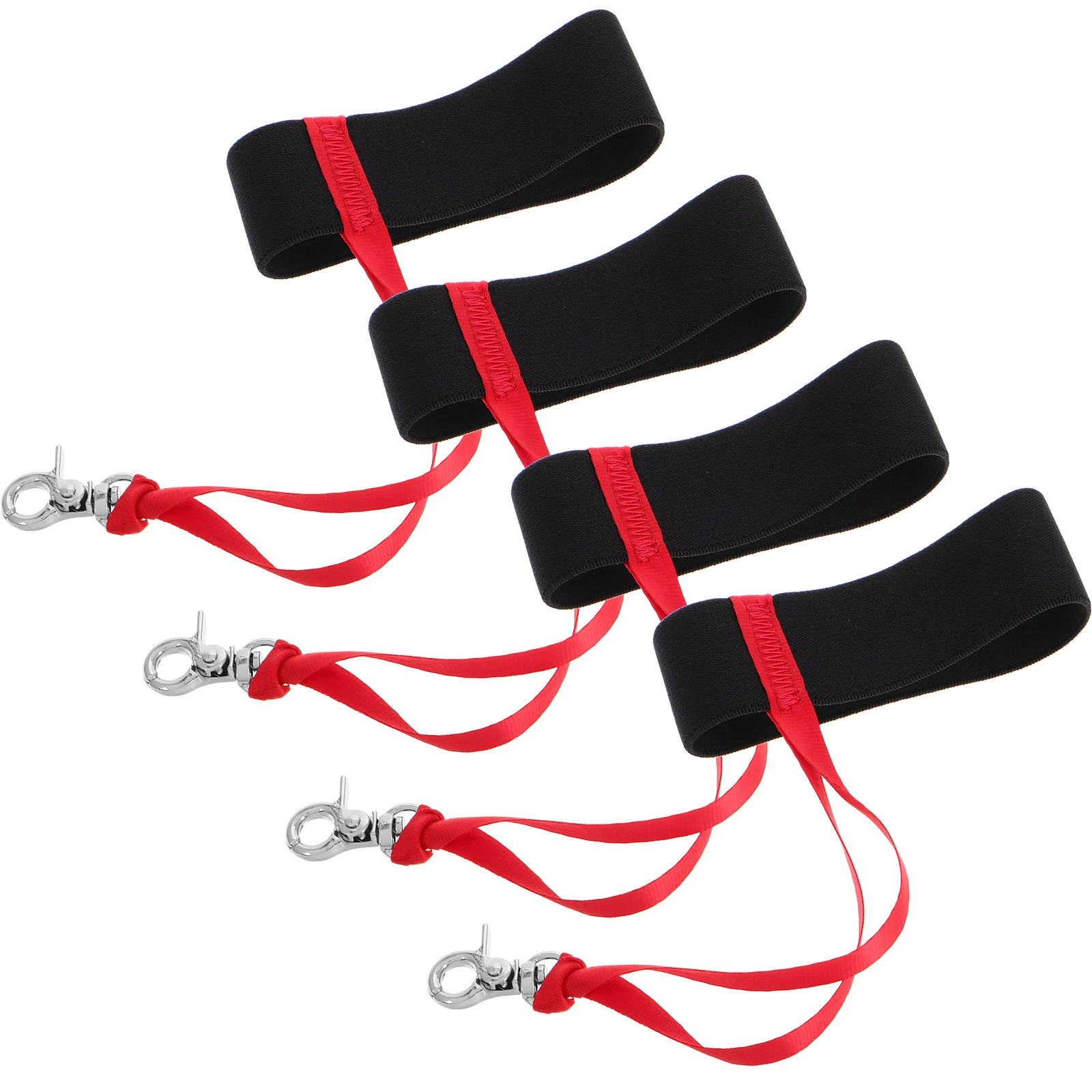 

4 pcs Glove Straps For Skiing Snowboarding Adjustable Wrist Leash Anti-Loss Safety Cord Nylon Metal Lightweight Durable Outdoor