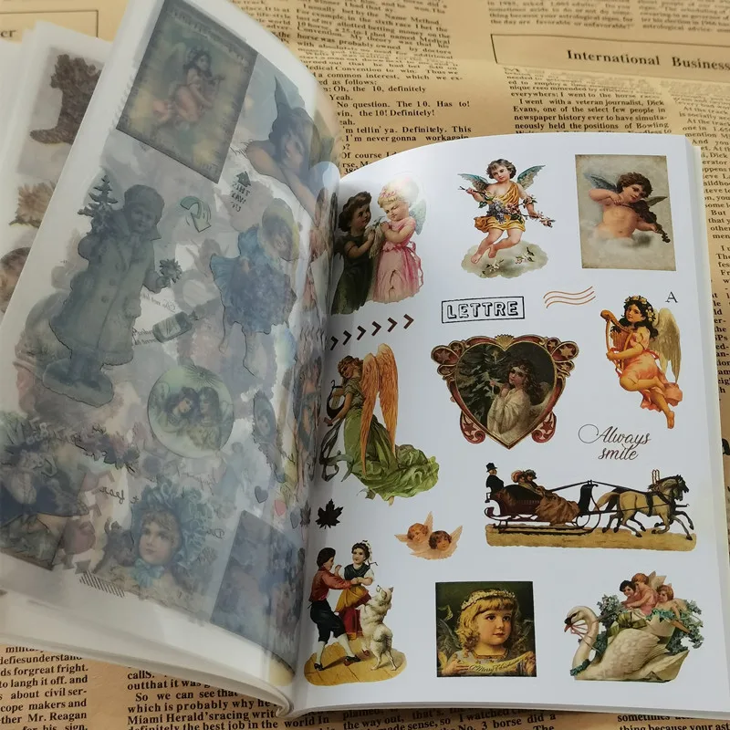 

20Pcs Vintage Flower Fairy Decorative PET Sticker Book Scrapbooking Label Diary Stationery Album Retro Collector Journal Planner