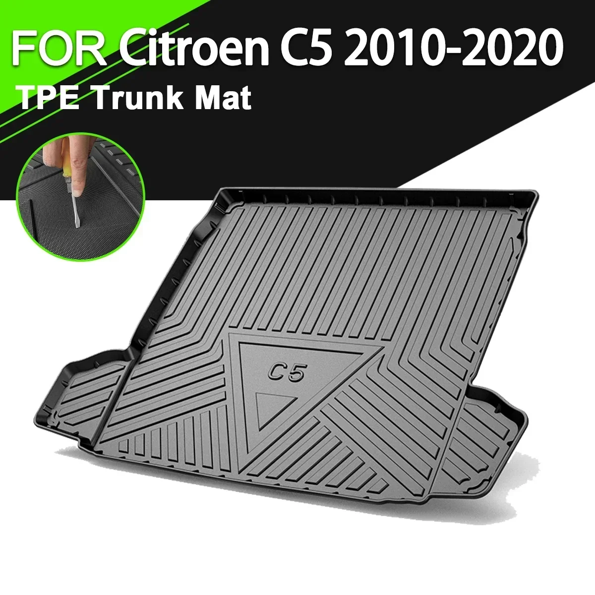 

Car Rear Trunk Cover Mat Rubber TPE Non-Slip Waterproof Cargo Liner Accessories For Citroen C5 2010-2020