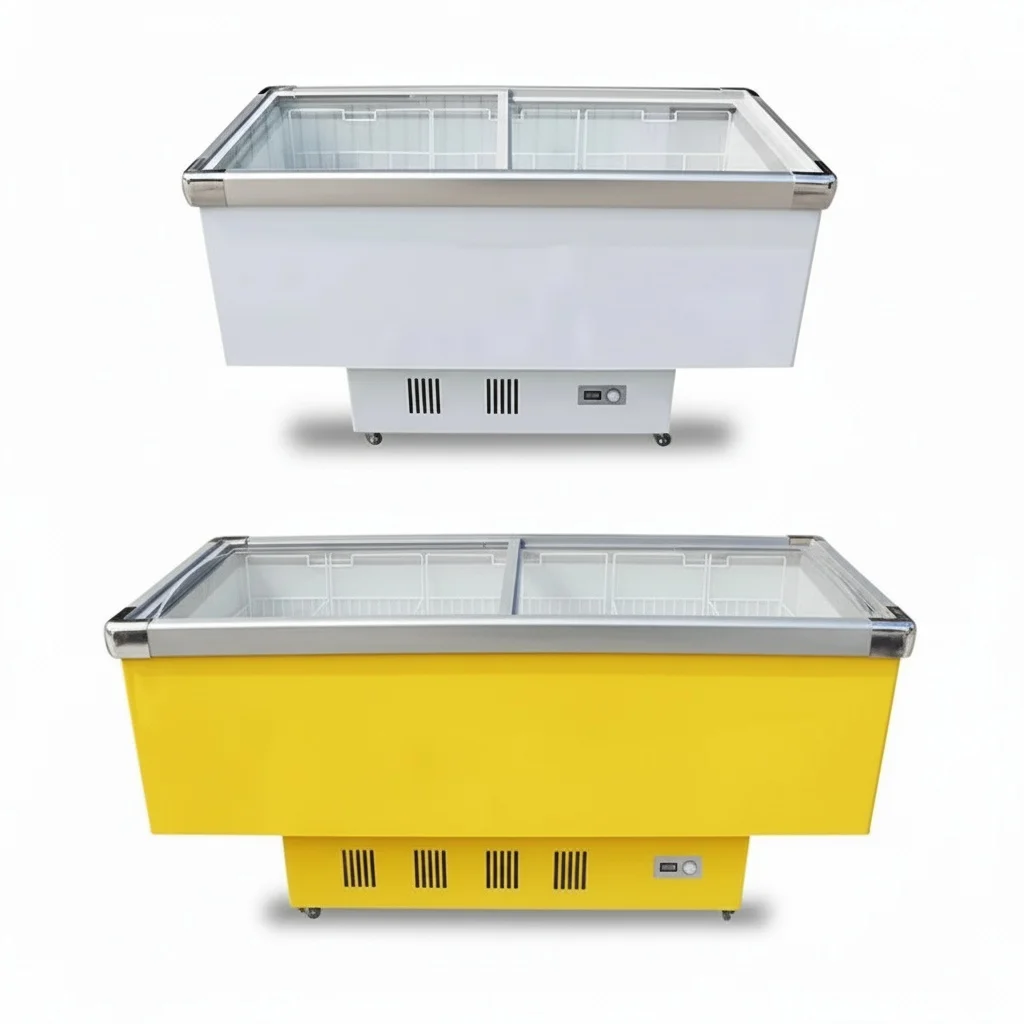 

Коммерческий морозильник, горизонтальный, 300-700 л, из нержавеющей стали, с дверцей из закаленного стекла, большой емкости