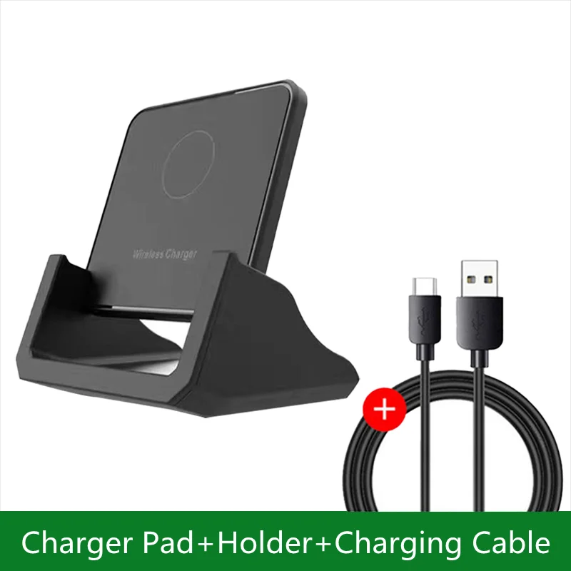 Snelle draadloze oplader + houder voor iPhone 17 15 14 13 12 11 Pro Max XR Samsung Galaxy Xiaomi draadloos oplaadstation