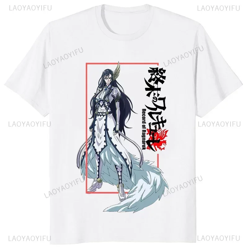 New Japan Anime Record of Ragnarok Buddha Print Male T-shirt Cotton Short Sleeve T Shirts Harajuku Men Clothing Streetwear Tee