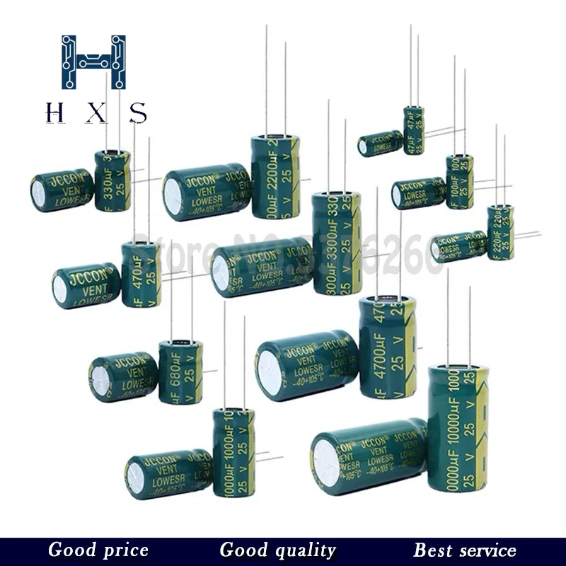 Aluminum Electrolytic Capacitor High Frequency Low ESR 6.3V 10V 16V 25V 35V 50V 63V 100V 400V 450V 100UF 220UF 330UF 470UF