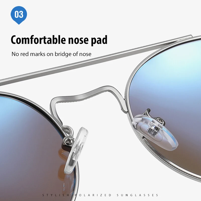 نظارات شمسية رياضية مستديرة لقصر النظر من KIZN للرجال والنساء مستقطبة فوتوكروميك للقيادة نظارات طبية UV400-050 إلى