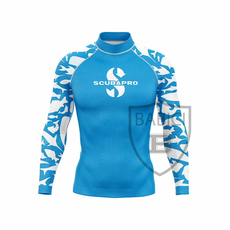 Men Surf Tops Wear Rashguard Swimwear Long Sleeve Fitness Diving Shirts Quick Dry Summer Sun Protection Skating Suit Beach Kit