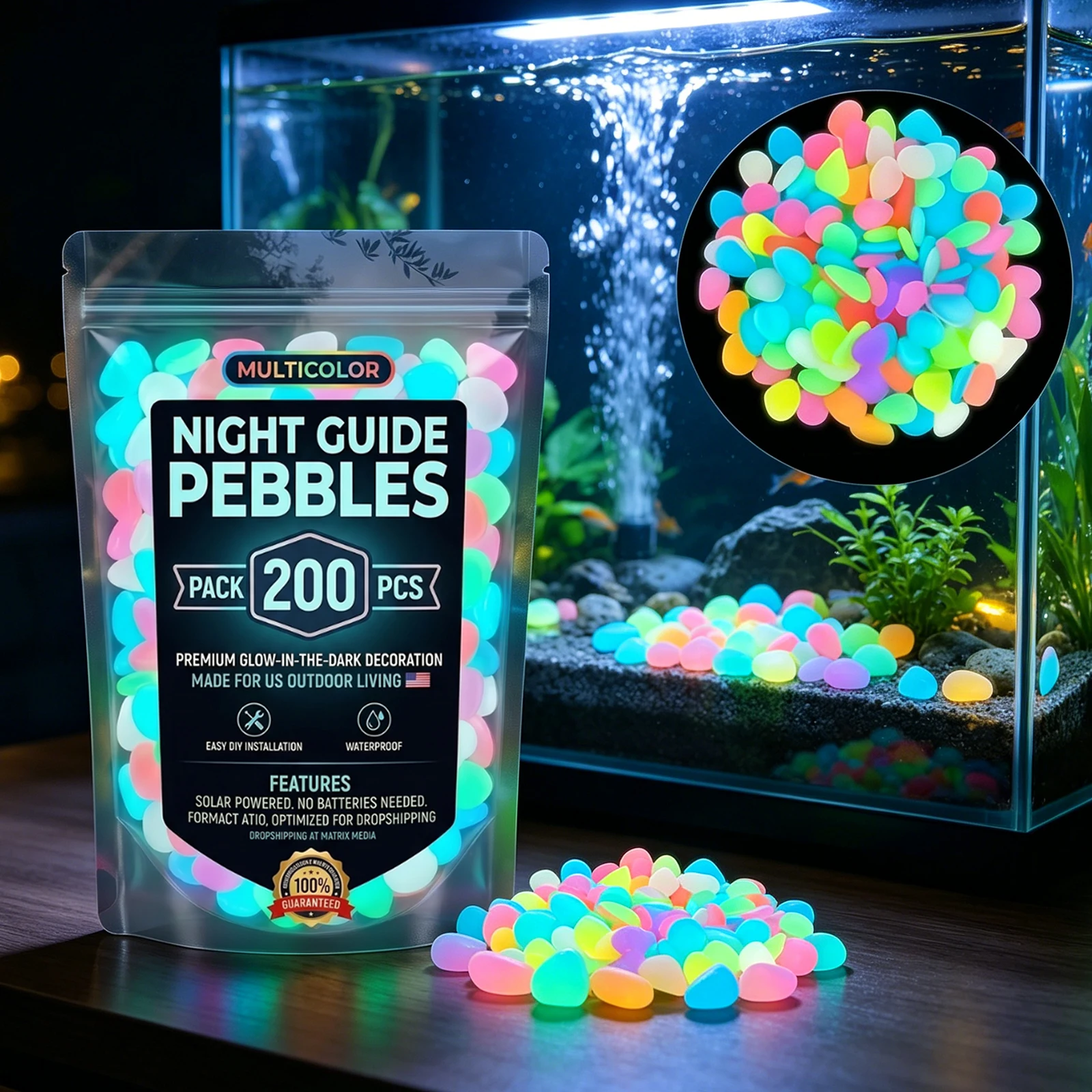 200/400/600pcs Glow In The Dar - Fish Aquarium Guide review and price