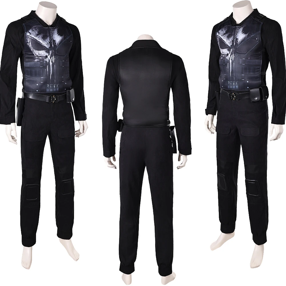 Frank Castle Cosplay Fantasy Clothing 2025 TV Daring Devil Villain Punish Costume Disguise Adult Men Roleplay Fantasia Outfit