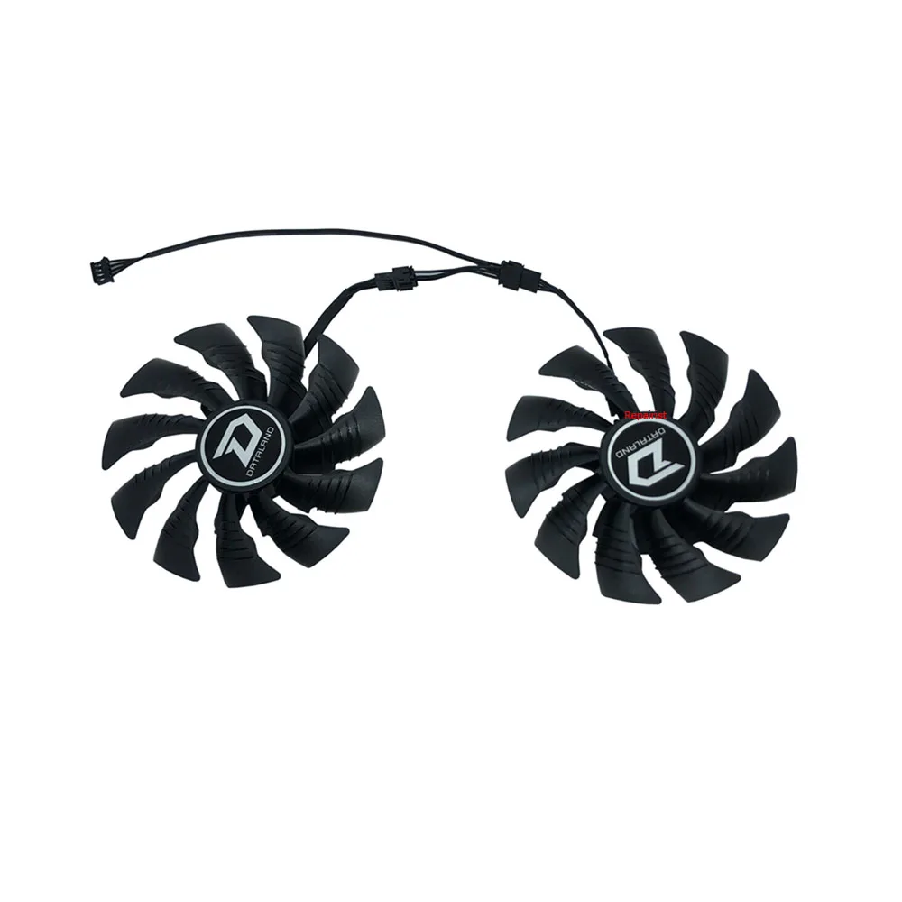 Refroidisseur GPU,pour PowerColor DEVIL RX580 8G V2,pour PowerColor RX 590 8G X PLUS, ventilateur de carte vidéo, DIY, 100mm, 95mm, PLD10015B12H,2 pièces/ensemble