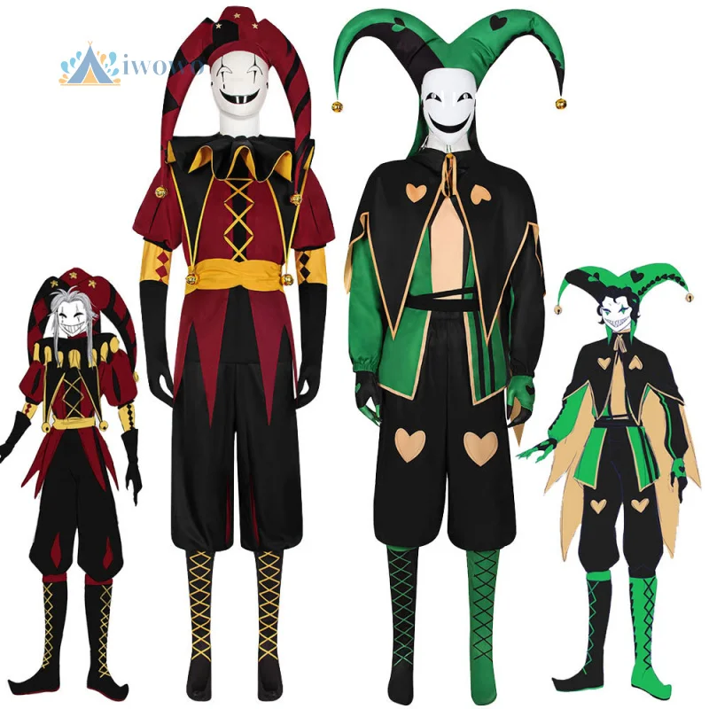 

Цирк ‌ Костюмы для косплея Пьеро-арлекина, униформа клоуна для игр, женская и мужская одежда для Хэллоуина, карнавала, вечеринок