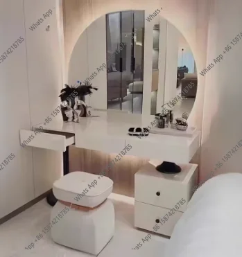 Makeup Vanity Table Set Hotel Furniture Room Nordic Home Bedroom Organizer Bedside Dresser Luxury Tocadores Woman Dressing