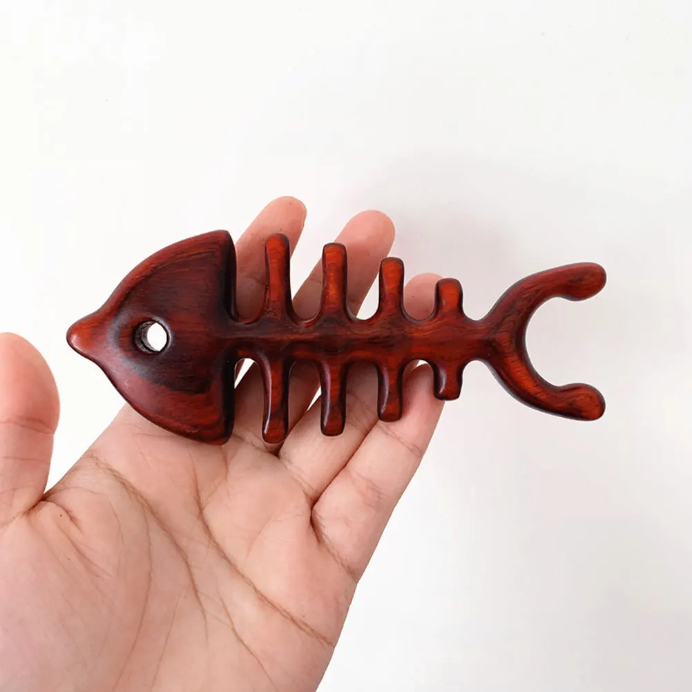

Massage Comb Scalp Body Anti Static Fish Bone Modeling Handheld Wooden Massager Comb Back Meridian Tool Body Relaxation