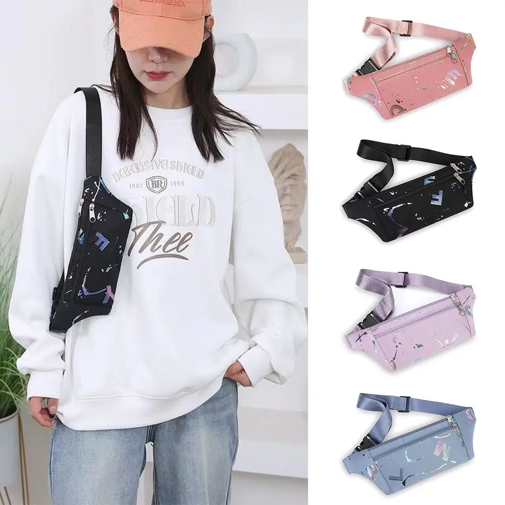 Fashion Nylon Waist Bag Multifunctional Wear-resistant Sport Backpack Large Capacity Fanny Pack Women