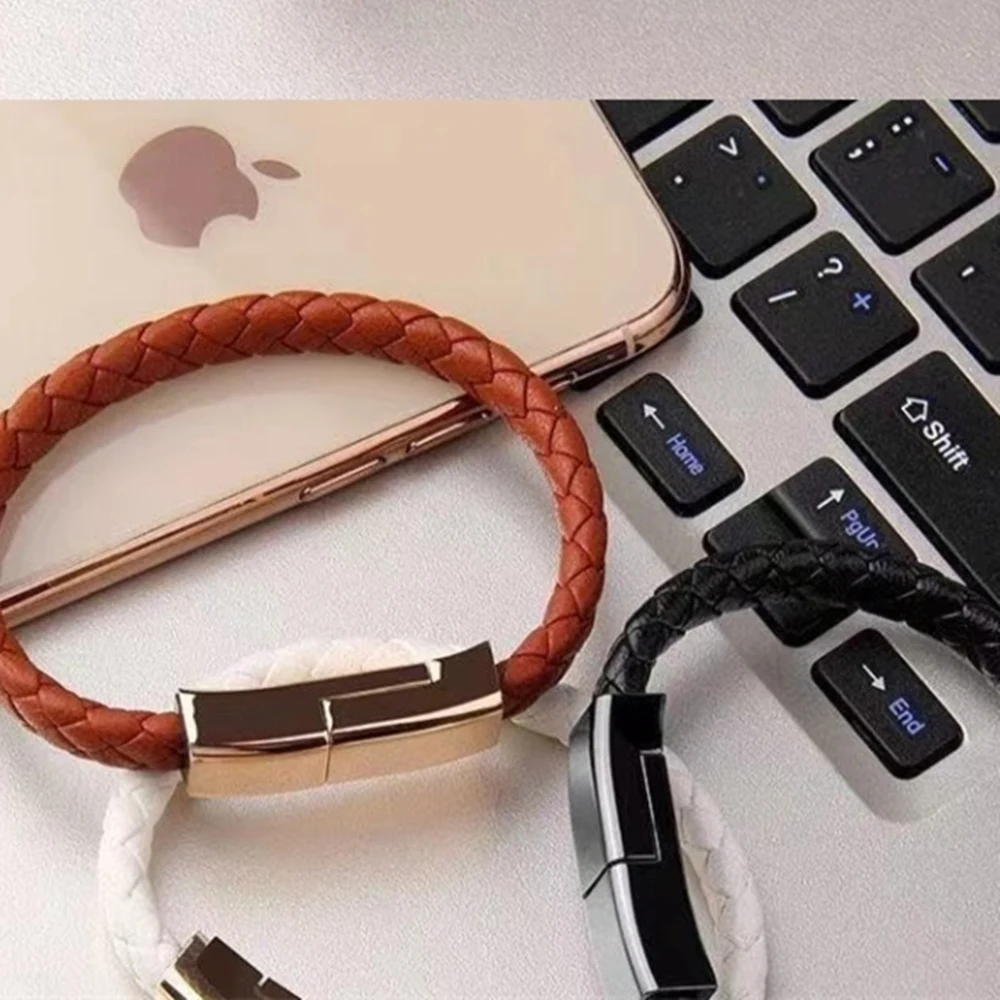 New Bracelet USB Charging Cable Data Charging Cord for iPhone Plus X XR Xs Max USB C cable for samsung HUAWEI xiaomi Micro cable