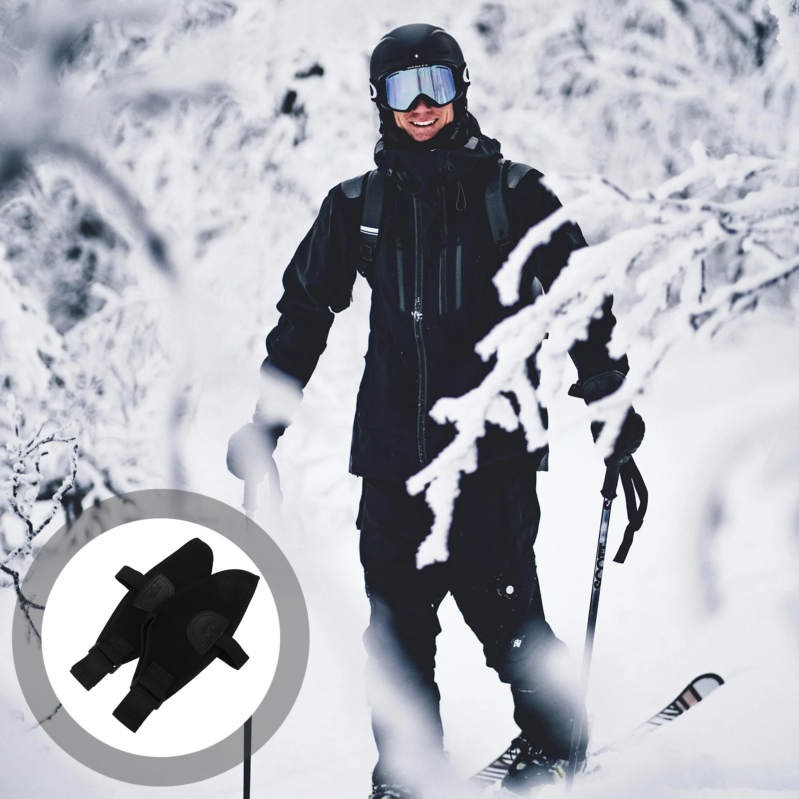 

2pcs Ski Boot Covers Insulated Neoprene Toe Warmer Waterproof Hunting Nylon Snow Gaiters Shoe Protectors Thermal Accessories