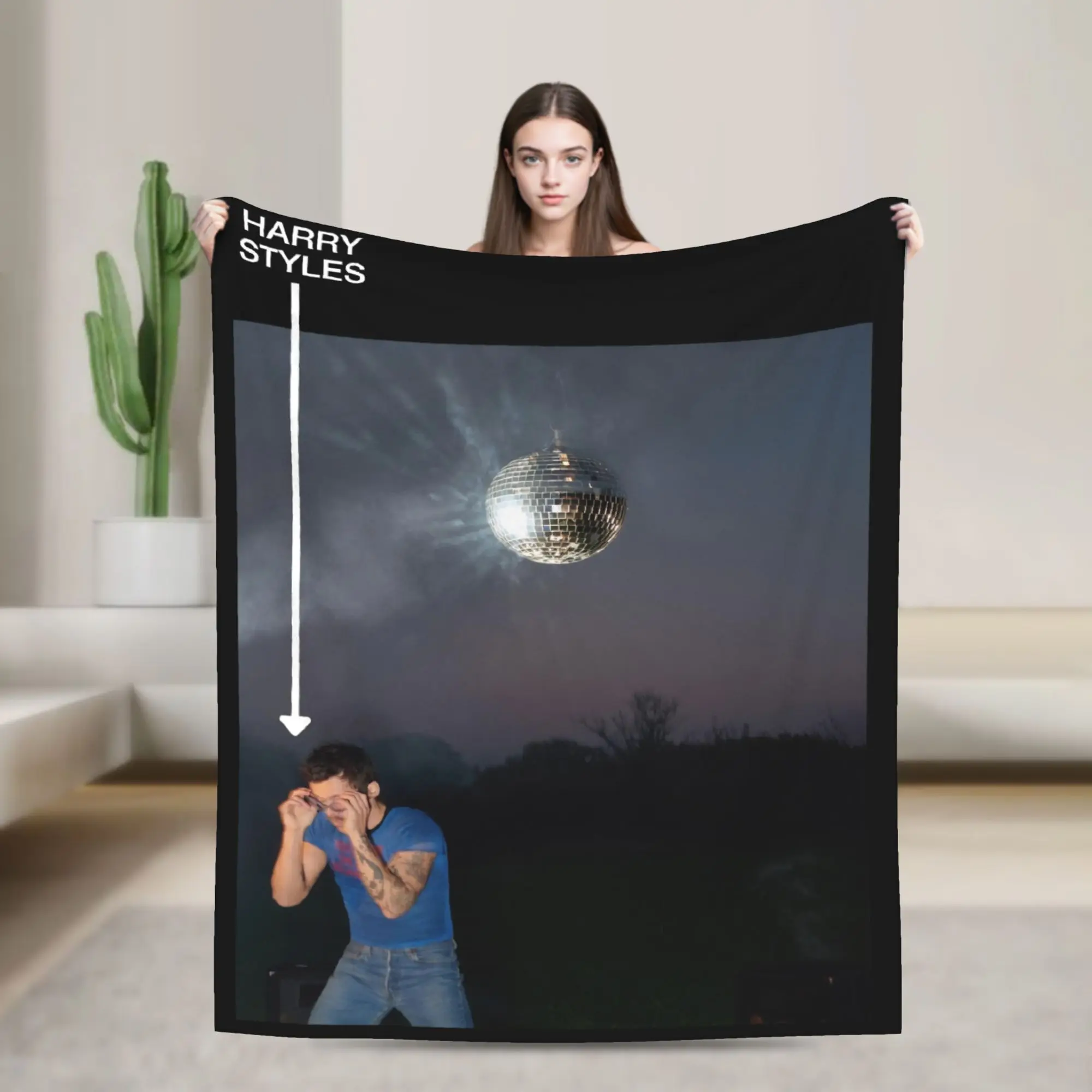 Kiss All The Time Disco Fleece Throw Blankets Harrys Singer Styles Blanket for Home Car Lightweight Thin Quilt