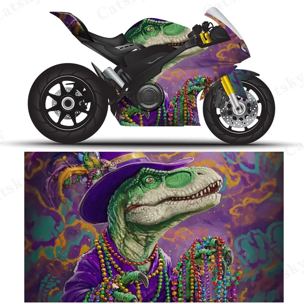 

Hippie dinosaur PVC material self-adhesive waterproof motorcycle car sticker, paste firm and anti-wear, waterproof and sun-resis
