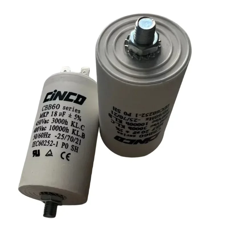 14-18uf 450V CBB60 Capacitor Motor Double Insert Water Pump Starting Capacitor Motor Permanent 50 60 Hz AC Motor Micro Parts