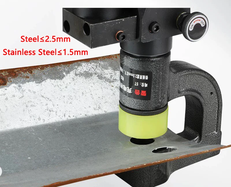 Electric Hydraulic Steel Sheet Drilling Tool JTE-32 Portable Iron Hole Punching Machine C-shaped Steel Puncher Hole Opener