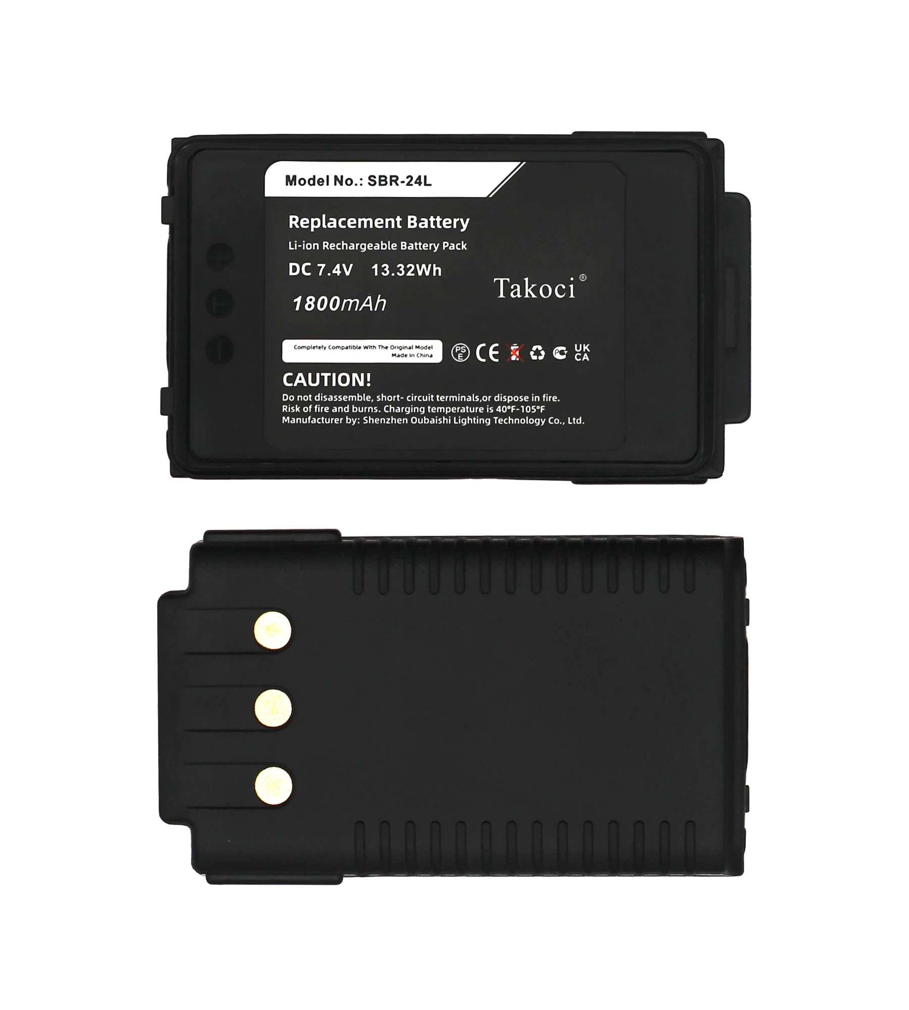 Replacement Battery for YAESU  FT-70D, FT-70DR, FT-70DS SBR-24L 7.4V/mA