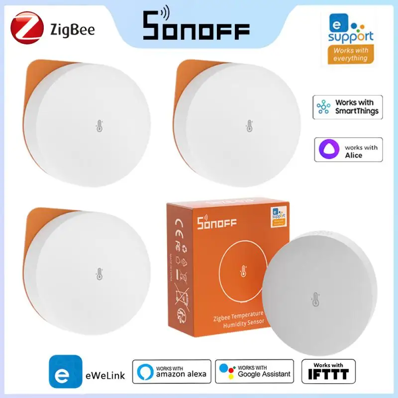 SONOFF SNZB-02P Zigbee Temperature Humidity Sensor Smart Home Works Smart Scene SOS With SONOFF IHost, ZB Bridge-P, ZBDongle-E