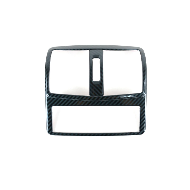 ألياف الكربون اللون سيارة الخلفي تكييف الهواء تنفيس الإطار الديكور غطاء الكسوة الفولاذ المقاوم للصدأ لمرسيدس بنز CLS W218 2012-2017 #5