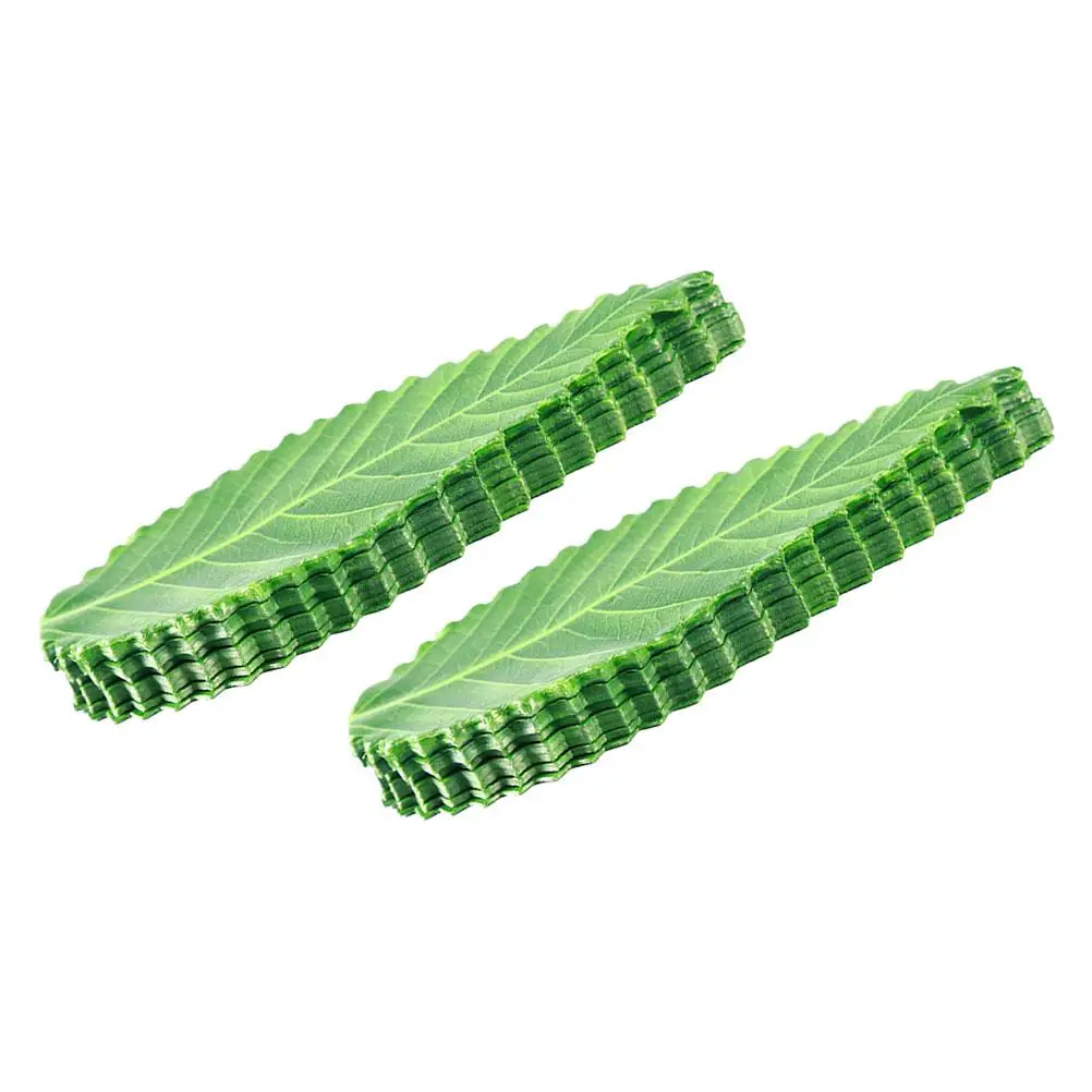 

200 Pcs Decorative Leaves Green Ornaments Reusable Japanese Food Mat Japanese Food Mat Dish Decorations Travel PP