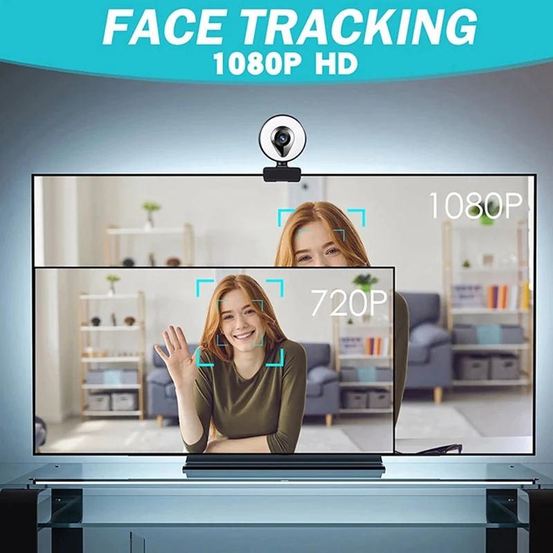 Live-Stream Webkamera Computerkamera Fülllicht Schönheit Autofokus 1080P Withmic Autofokus
