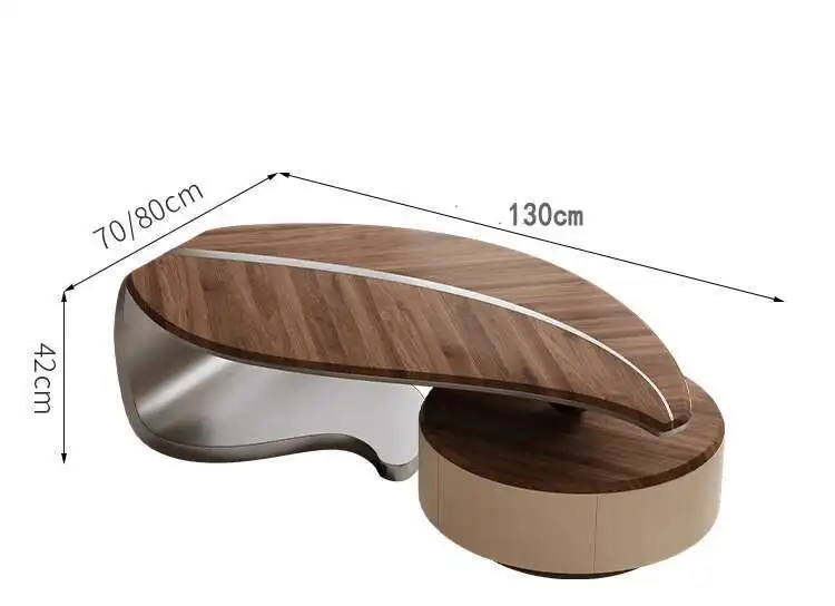 طاولة قهوة جديدة فاخرة وحديثة من الخشب الصلب على شكل منزل صغير وغرفة معيشة منزلية