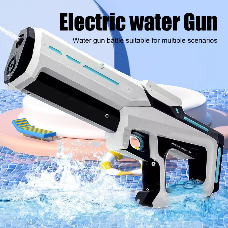 NEW Electric Water Guns For Adults Powerful Squirt Automatic Water Suction Water Blasters Summer Outdoor Beach Toy For Kids Gift