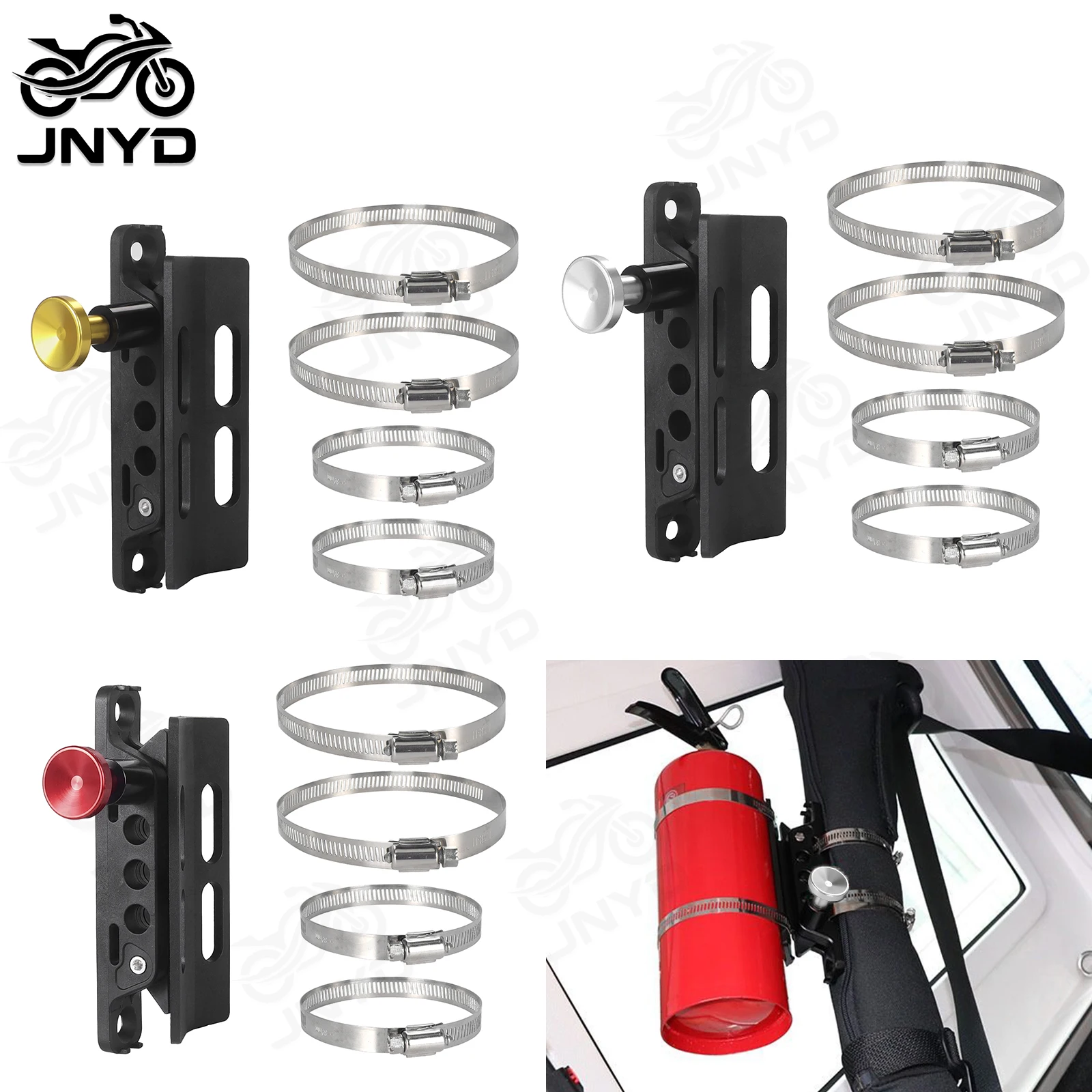 JNYD Car Extinguisher Mount Bracket Adjustable Fit For Jeep Wrangler Sport/ JK/ Sahara Fire Extinguisher Bottle Holder