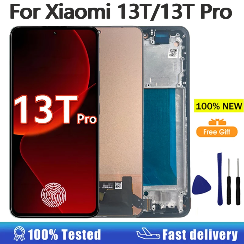New AMOLED Display For Xiaomi 13T Pro LCD Display Touch Screen Digitizer For Xiaomi 13T 2306EPN60G 23078PND5G Display Replacemen