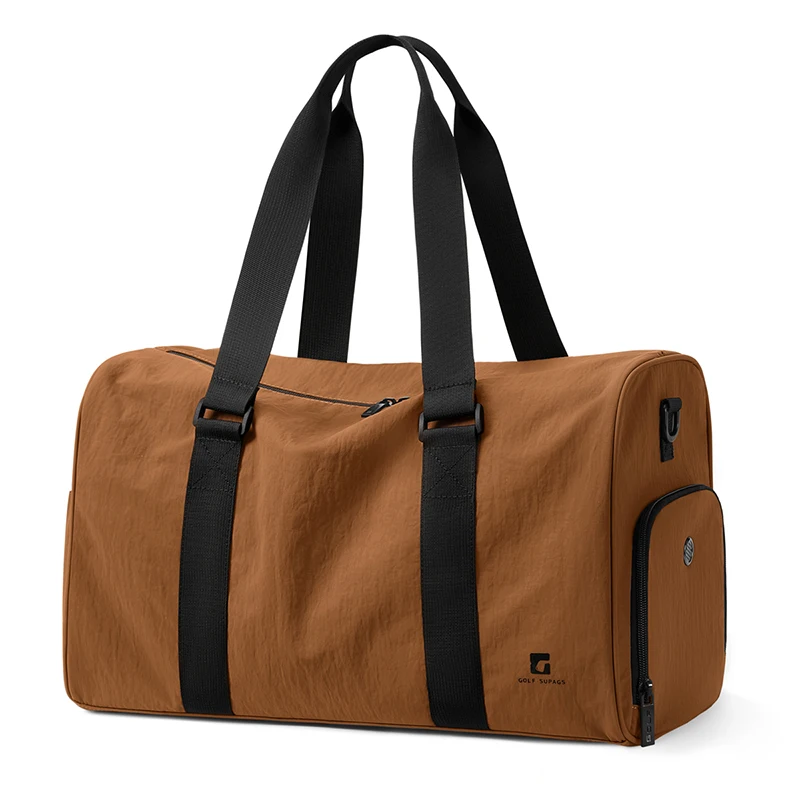 GOLF QUALITY Large Capacity Travel Bag Waterproof Foldable Duffel Versatile Handbag Lightweight Sand Brown Luggage for Travel view 2