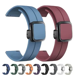 22mm 20mm Strap Silicone Magnetic Buckle Band For Samsung Galaxy watch 4/5/6/classic gear s3 active 2 Sport For Huawei GT 4 3 2E