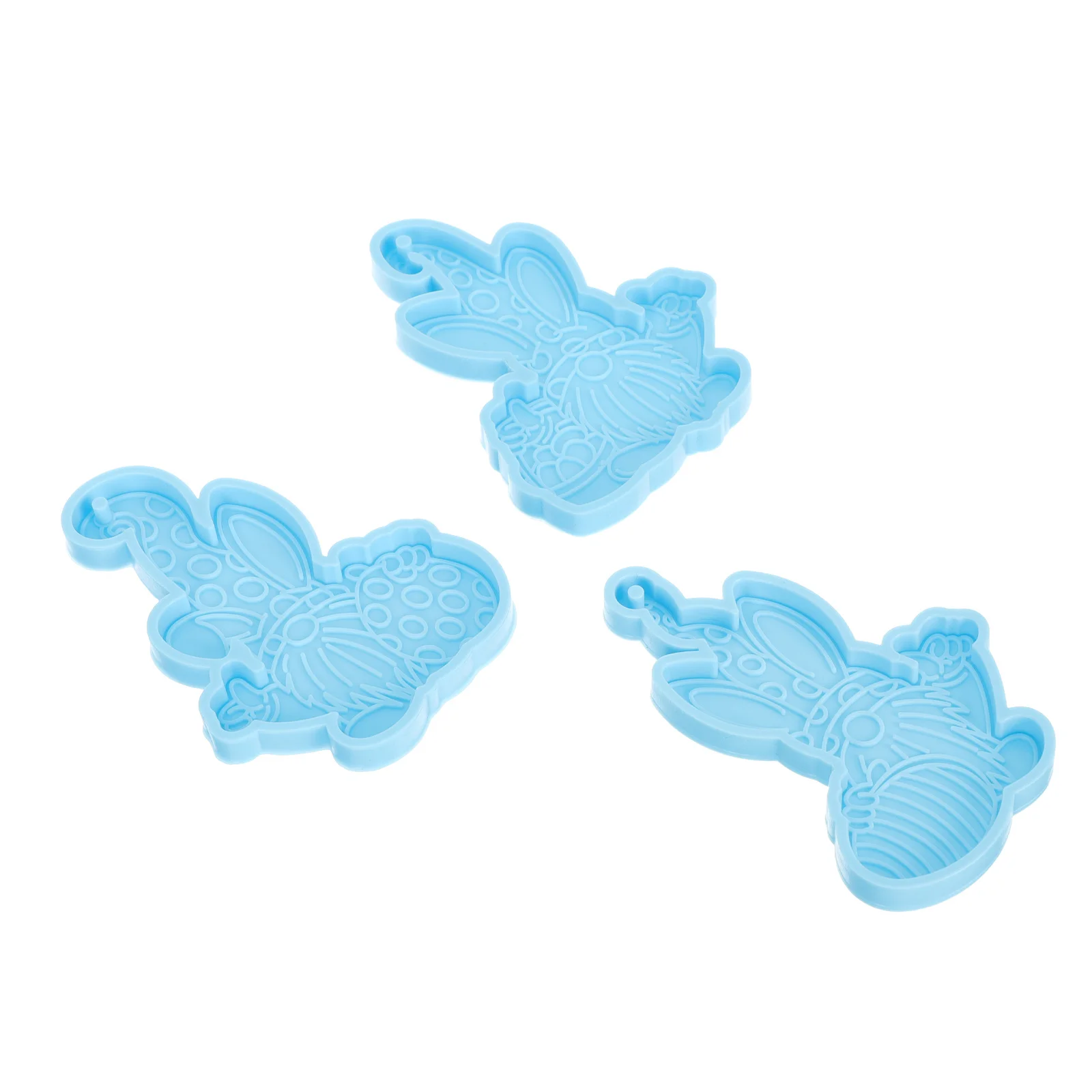 

3Pcs Silicone Key Ring Mold DIY Pendant Mould for Handmade Craft Keychain Making Projects Key Ring Mold Silicone Mould