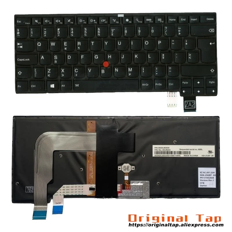 NL Dutch Backlit Keyboard for Lenovo Thinkpad T460p 00UR374 00UR414