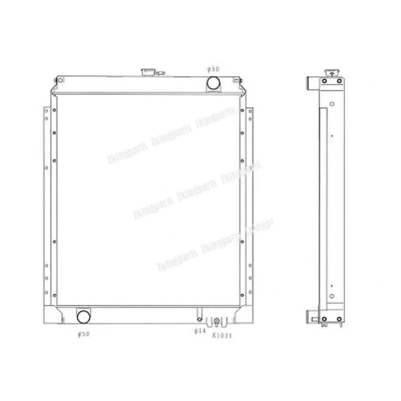 Buy 20Y-03-31111 Radiator Fit for Komatsu Excavator PC200-7 PC200LC-7