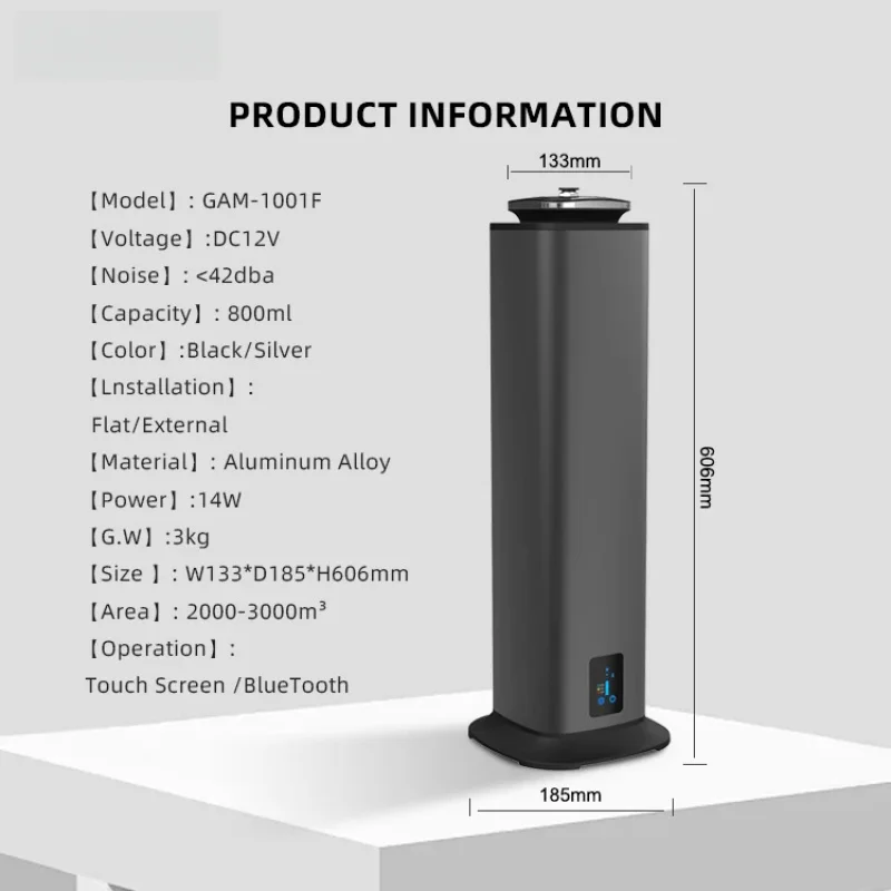 Floor-standing Commerical Smart ligence Essential Oil Aroma Humidifier Air Scent Big Capacity Diffusers Purifier