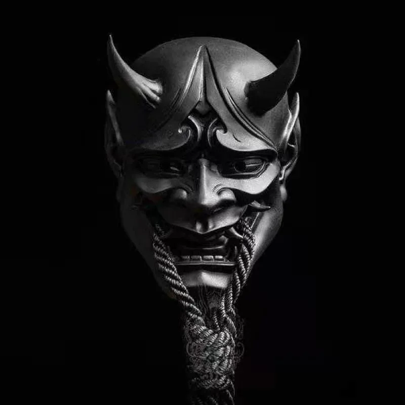 NewEvil Demon Kabuki Samurai Hannya Mask Halloween Collective Decorative Latex/Resin Japan Prajna Ghost Scary Masque3;f'6,c;7.y;