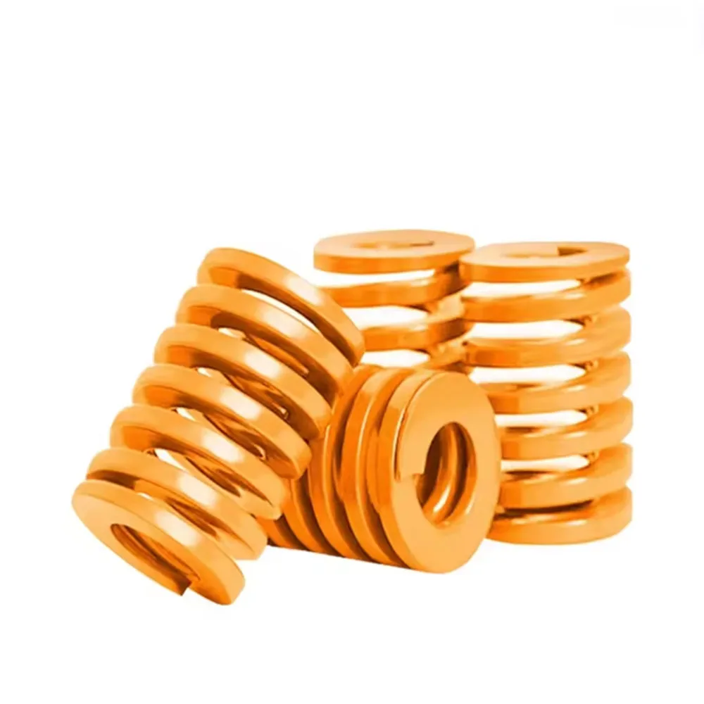 1Pcs Yellow 65Mn Steel Mold Spring OD22mm-45mmTF Rectangular Flat Wire Compression Spring Mold Accessory L20mm-300mm